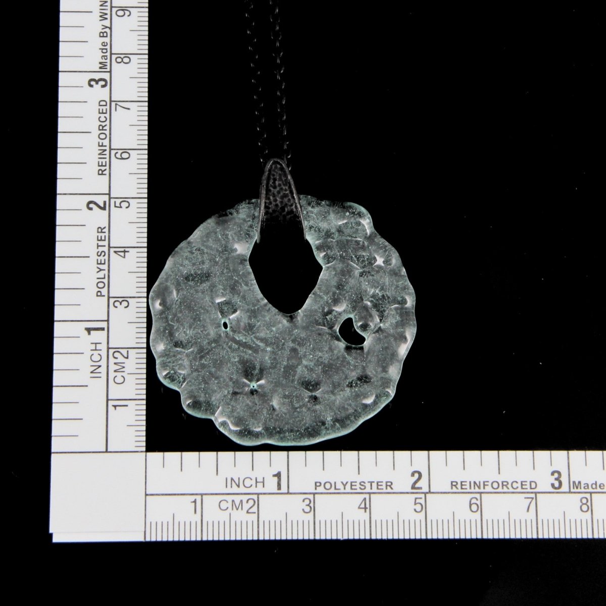 Upcycled Pale Aqua Blue Necklace, Recycled Glass Pendant