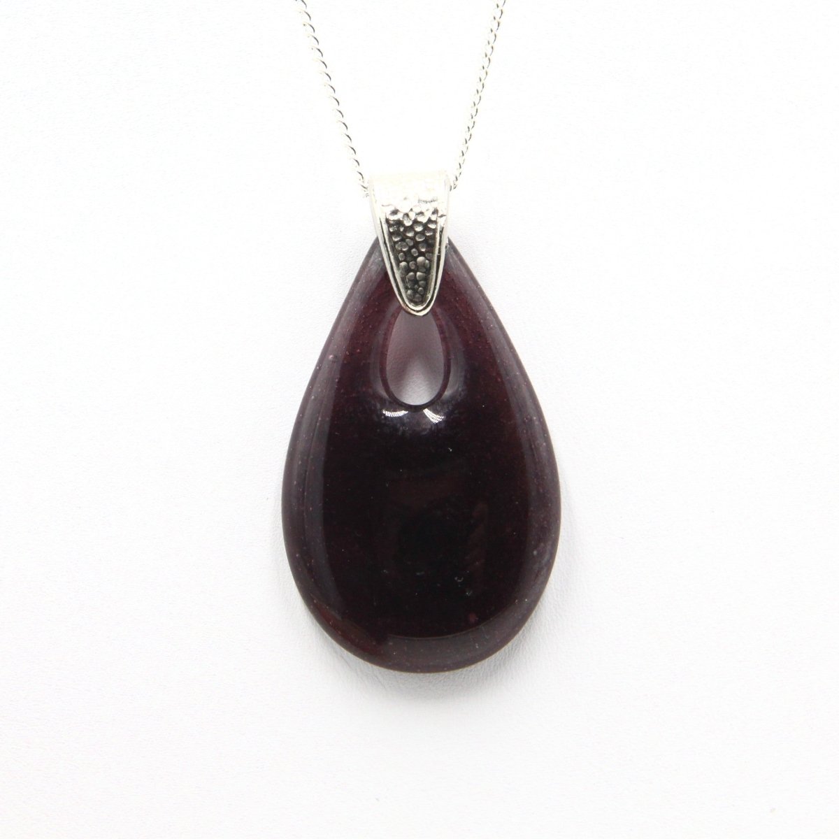 Upcycled Purple Glass Pendant