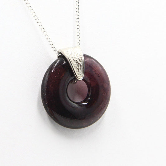 Upcycled Purple Glass Pendant