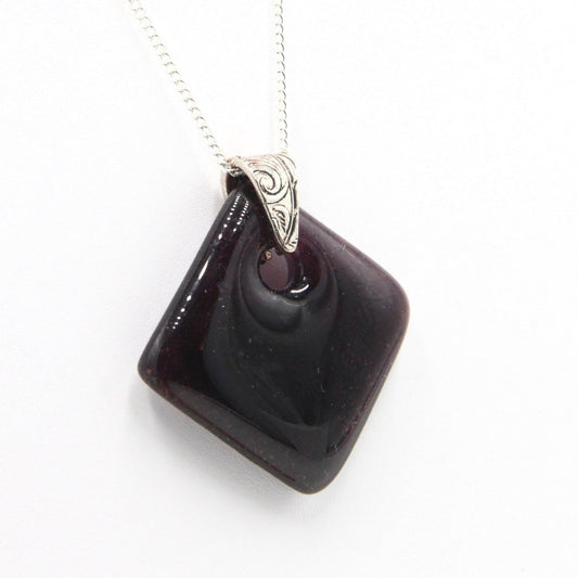 Upcycled Purple Glass Pendant