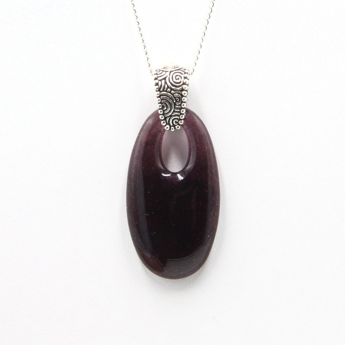 Upcycled Purple Glass Pendant
