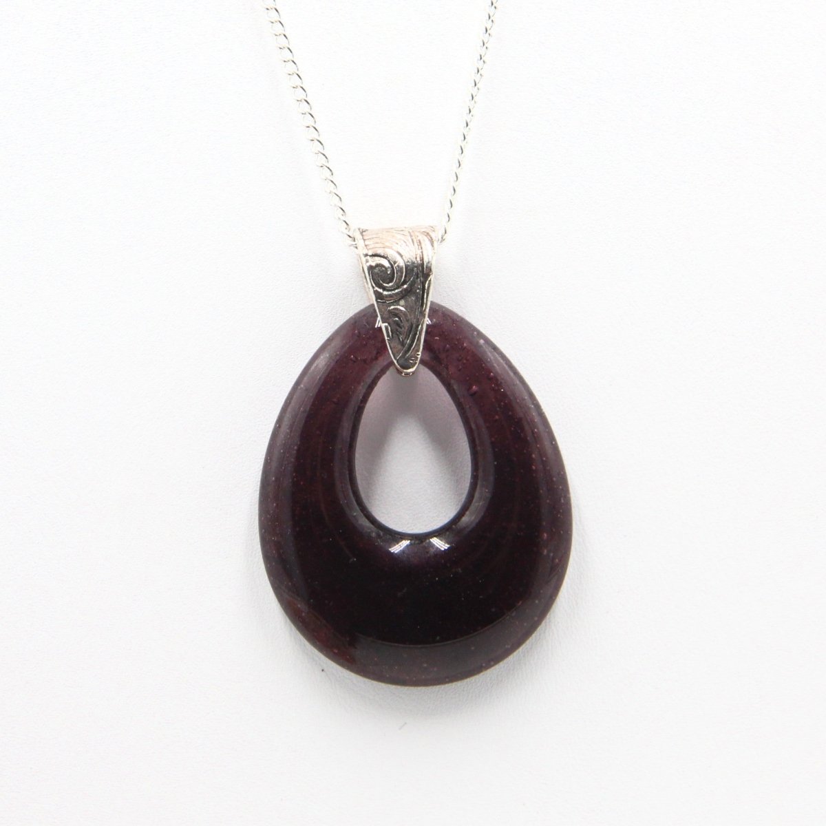 Upcycled Purple Glass Pendant