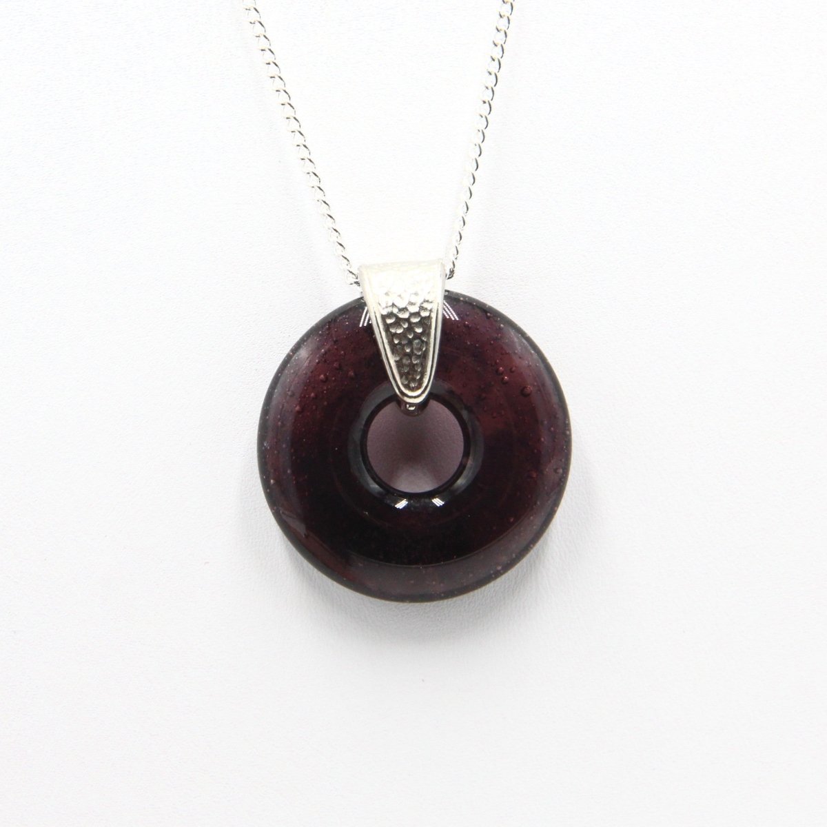 Upcycled Purple Glass Pendant