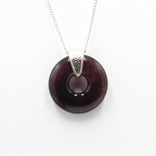 Upcycled Purple Glass Pendant