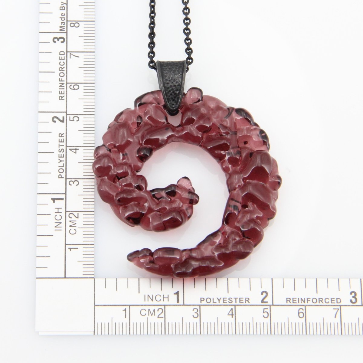 Upcycled Purple Statement Necklace, Recycled Glass Pendant