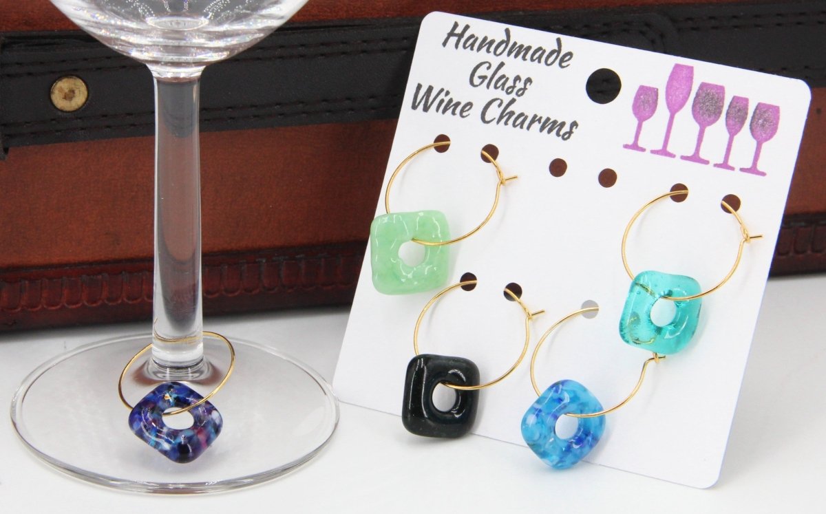 Wine Glass Makers with Handmade Glass Charms