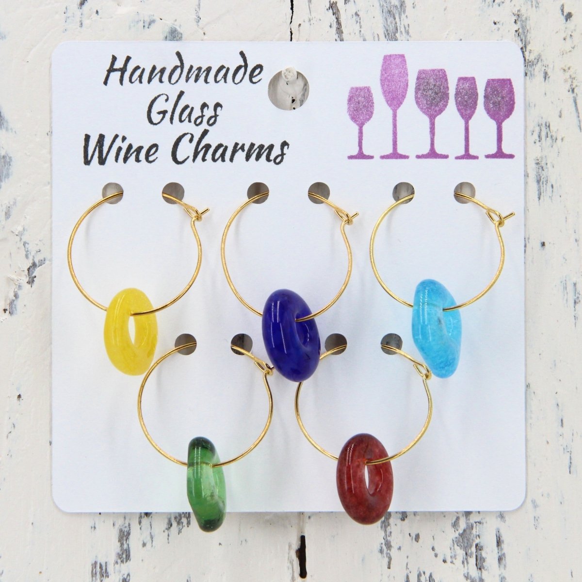 Wine Glass Makers with Handmade Glass Charms