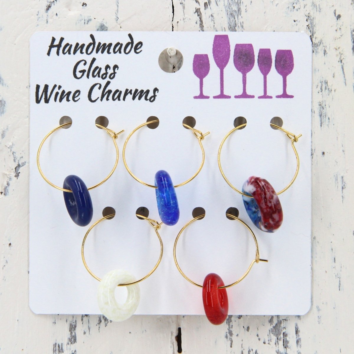Wine Glass Makers with Handmade Glass Charms