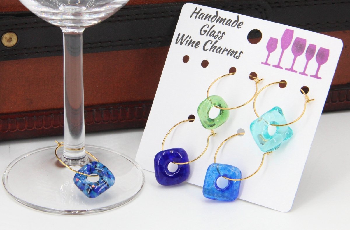Wine Glass Makers with Handmade Glass Charms