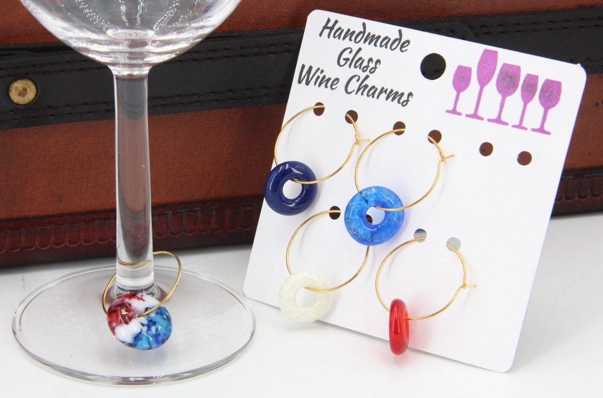 Wine Glass Makers with Handmade Glass Charms