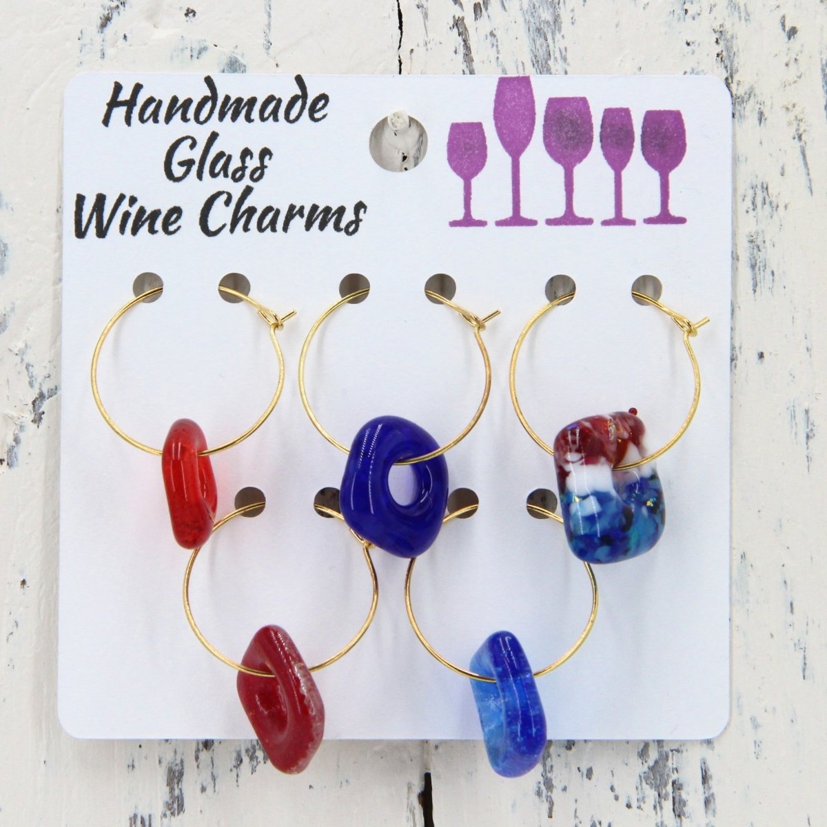 Wine Glass Makers with Handmade Glass Charms
