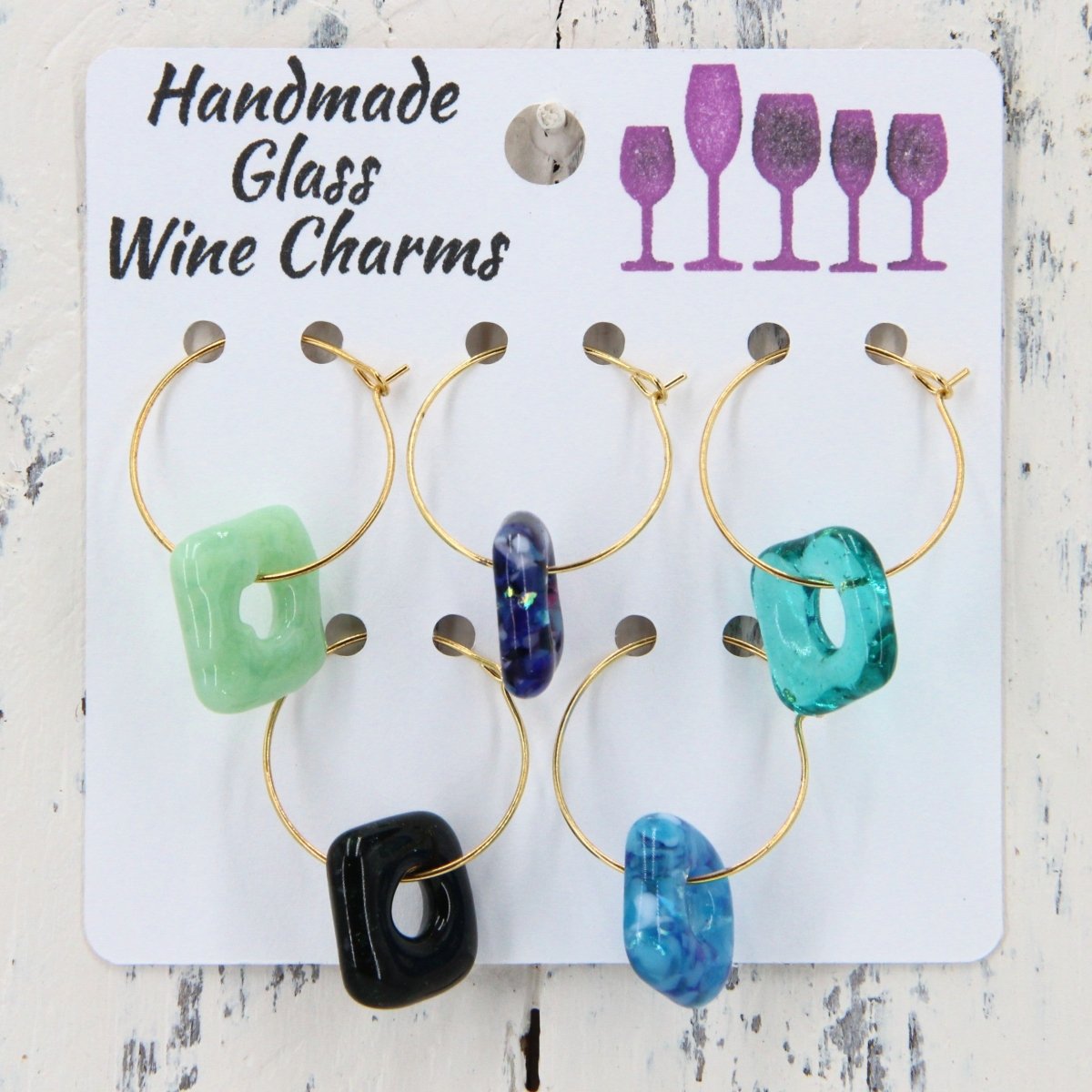 Wine Glass Makers with Handmade Glass Charms