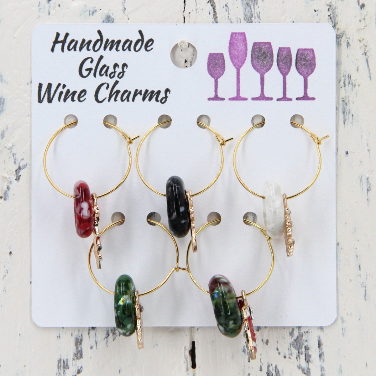 Wine Glass Makers with Handmade Glass Charms