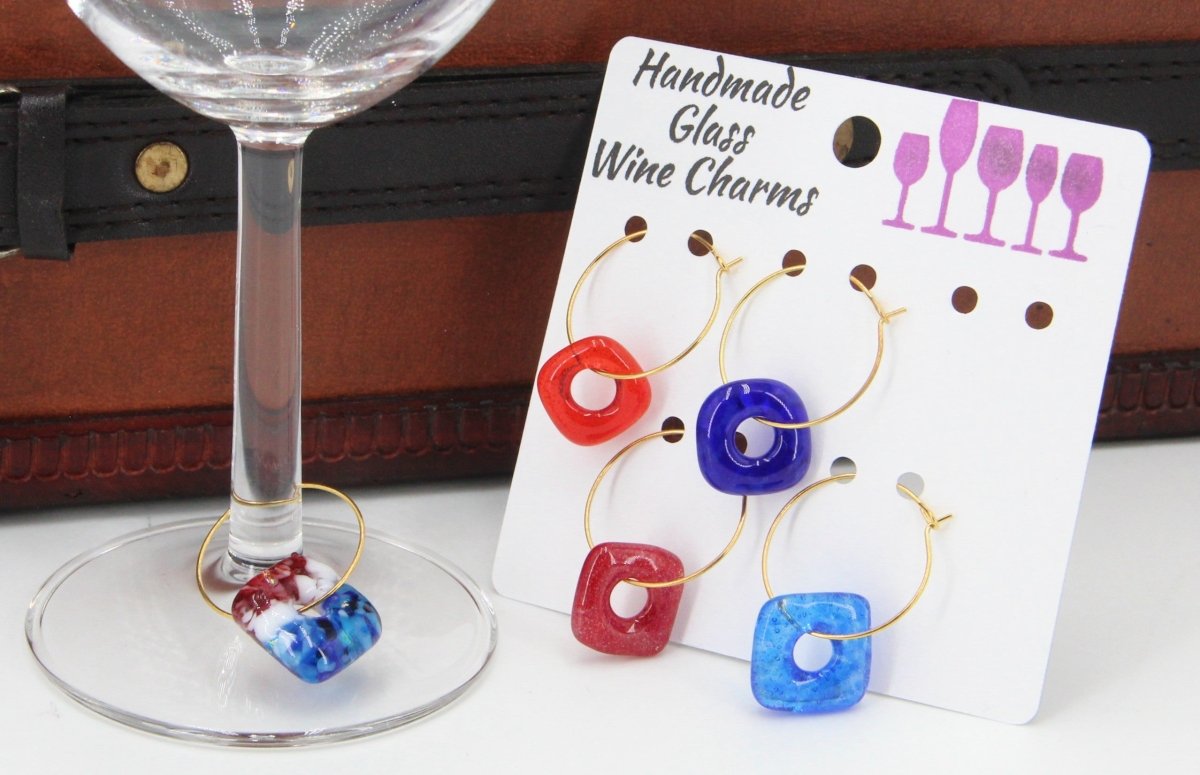 Wine Glass Makers with Handmade Glass Charms