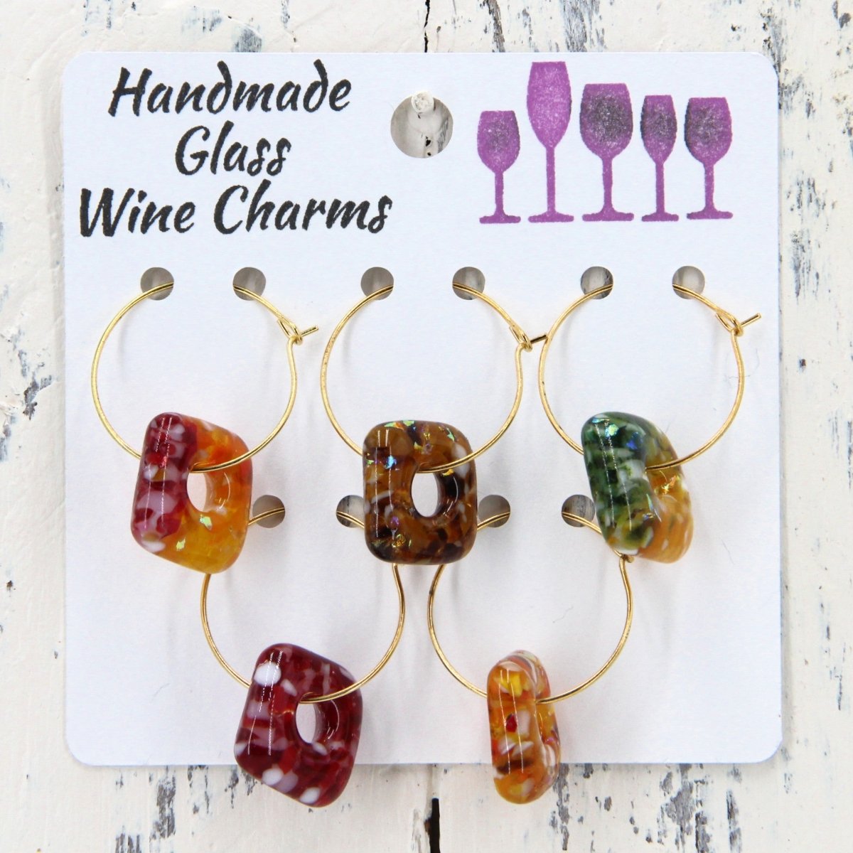 Wine Glass Makers with Handmade Glass Charms
