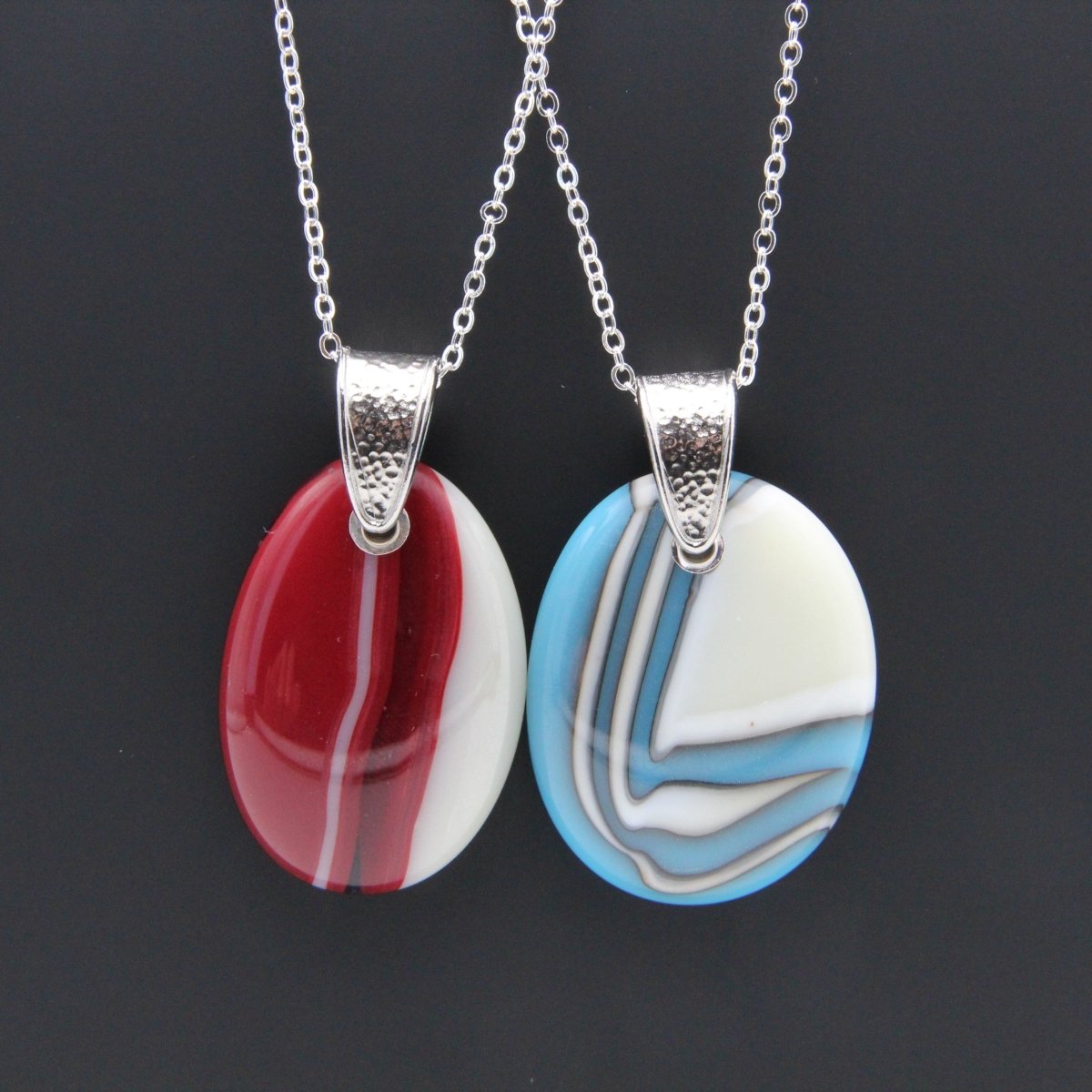Glass Puddle Pendants