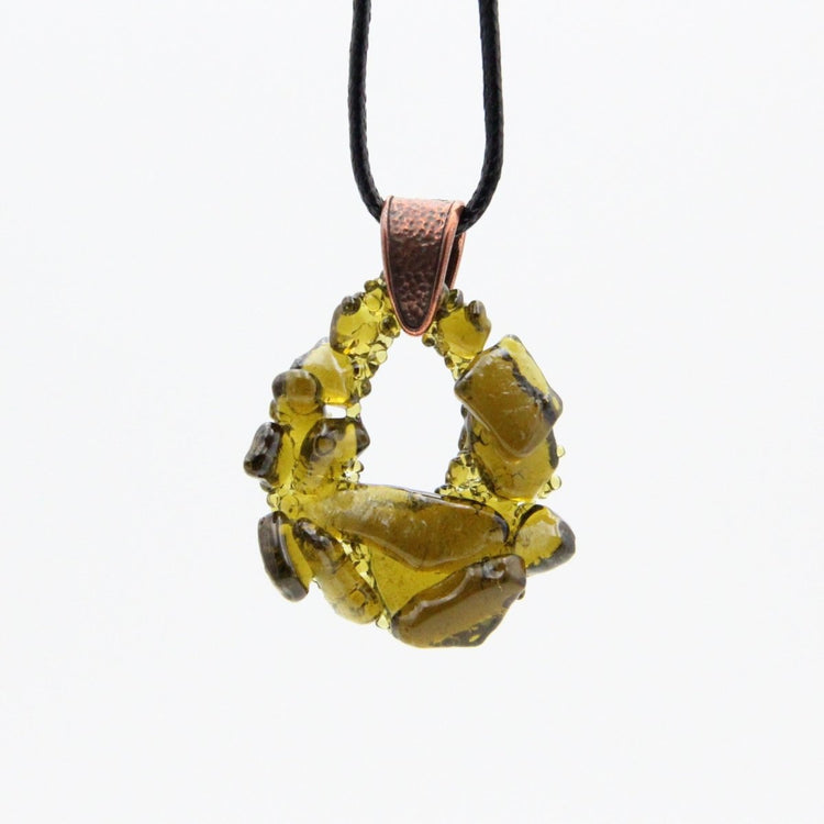 Upcycled Amber Glass Jewelry