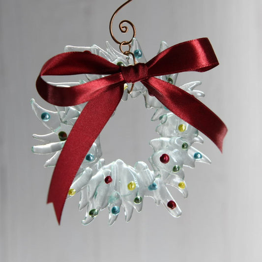 Christmas Tree Wreath from Upcycled Wine Bottle