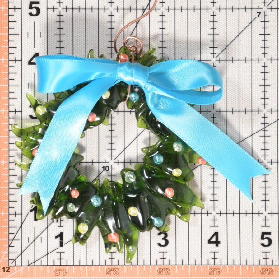 Christmas Tree Wreath from Upcycled Wine Bottle