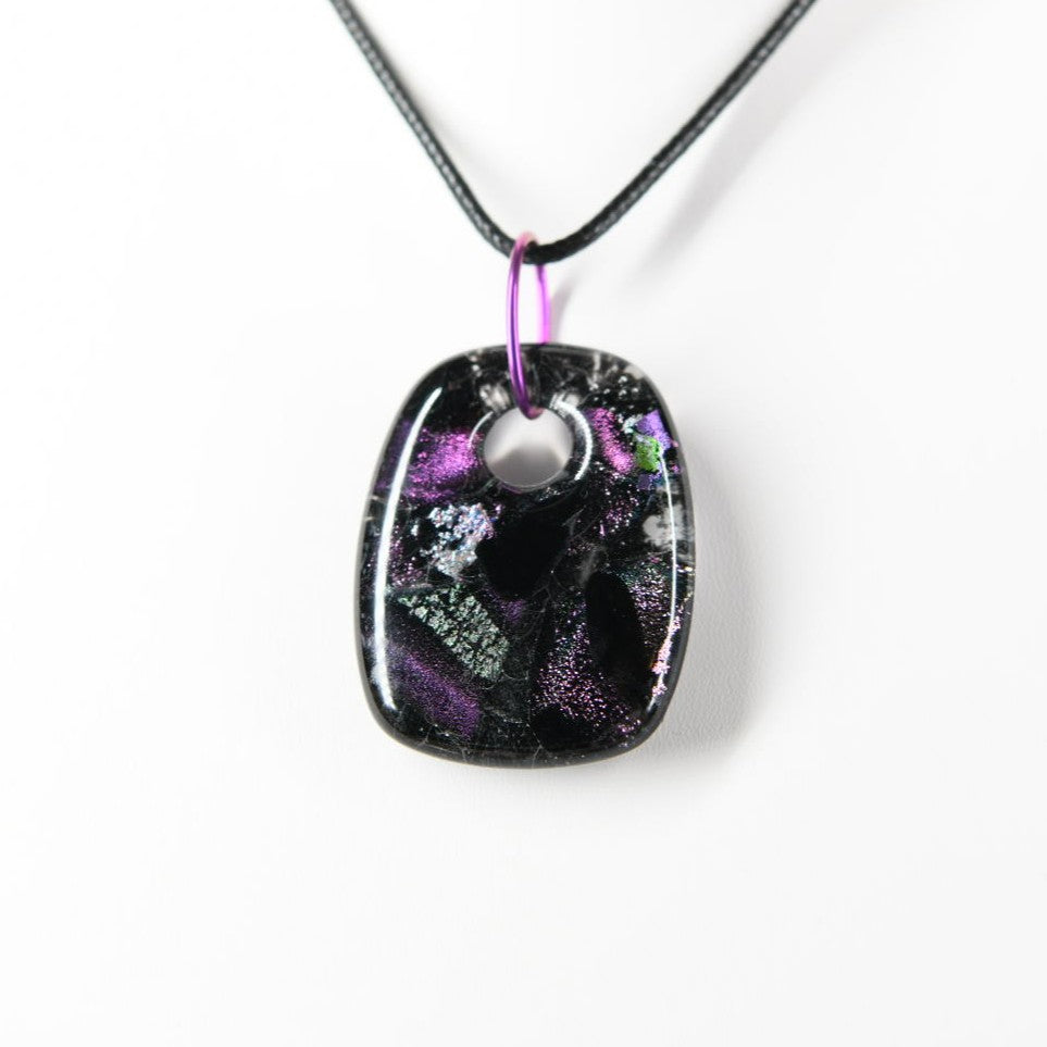 Purple Dichroic Glass Pendant