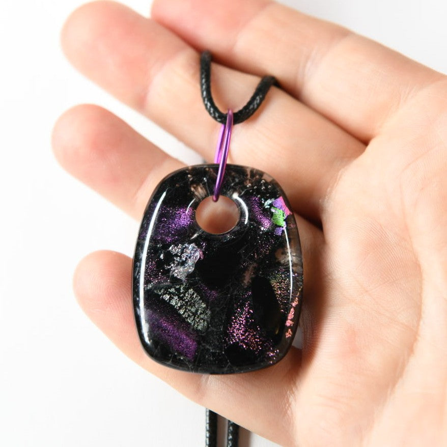 Purple Dichroic Glass Pendant
