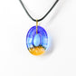 Blue and Yellow Dichroic Glass Pendant