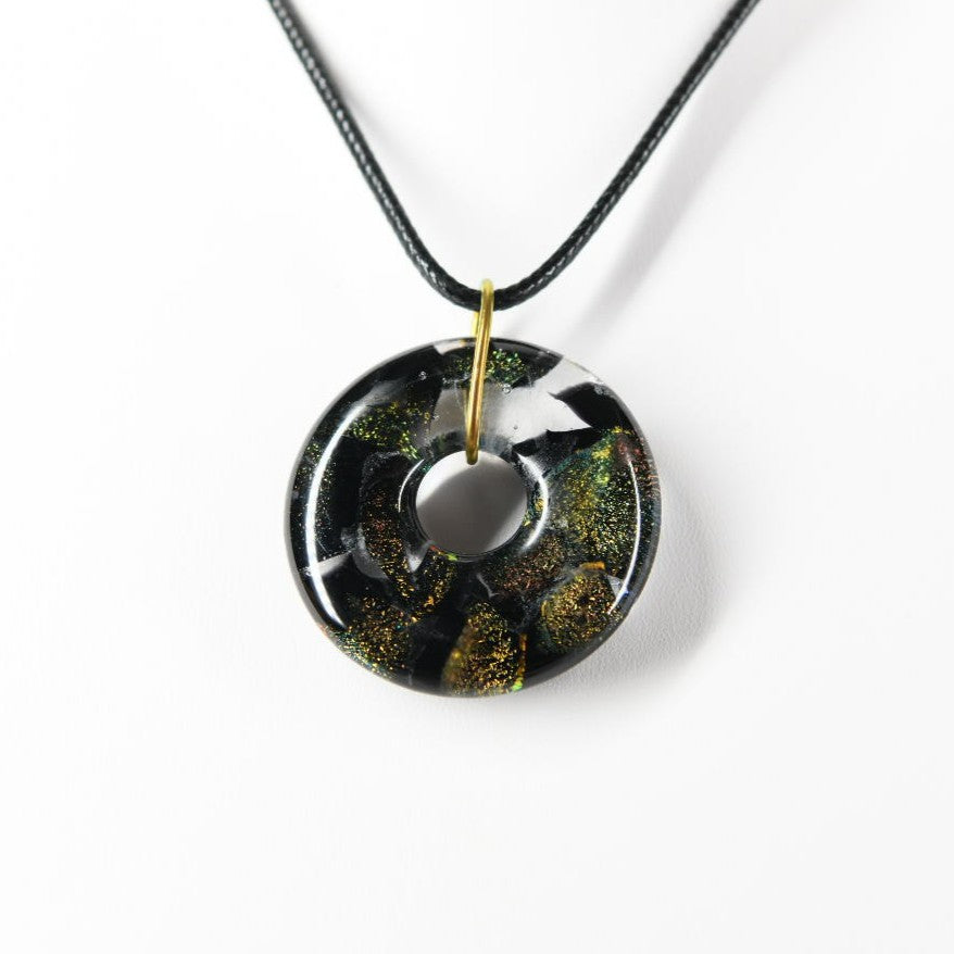 Bronze Dichroic Glass Pendant