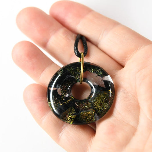 Bronze Dichroic Glass Pendant
