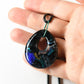 Teal and Blue Dichroic Glass Pendant