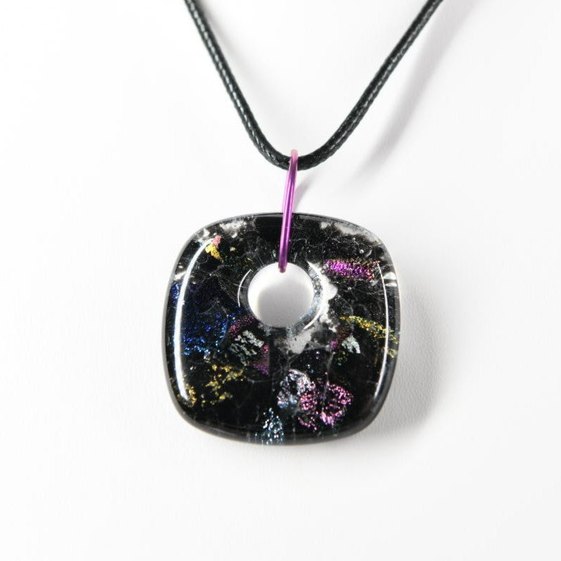 Multicolor Dichroic Glass Pendant