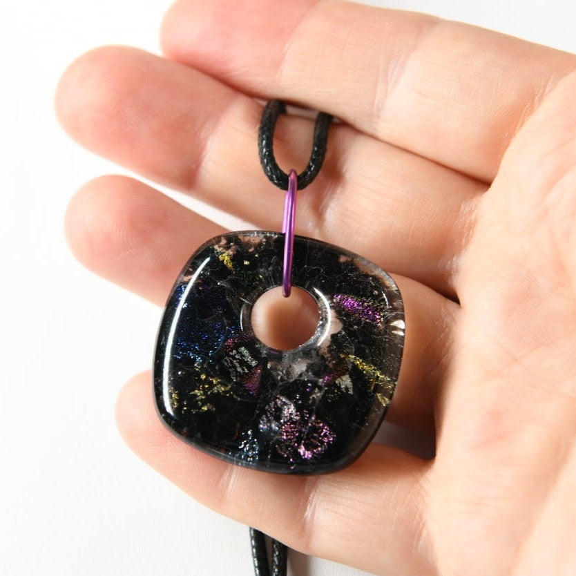 Multicolor Dichroic Glass Pendant