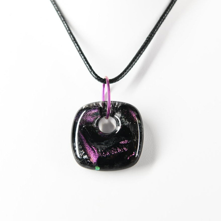 Purple Dichroic Glass Pendant