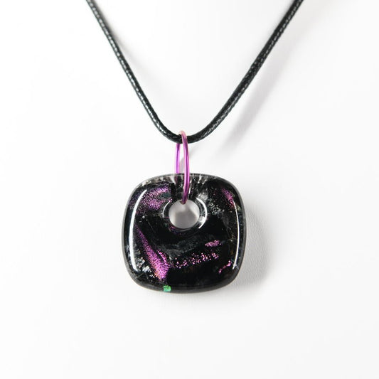 Purple Dichroic Glass Pendant