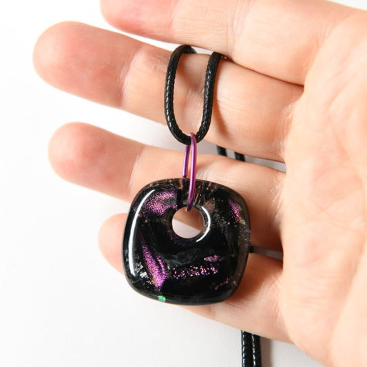 Purple Dichroic Glass Pendant