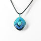 Turquoise Dichroic Glass Pendant