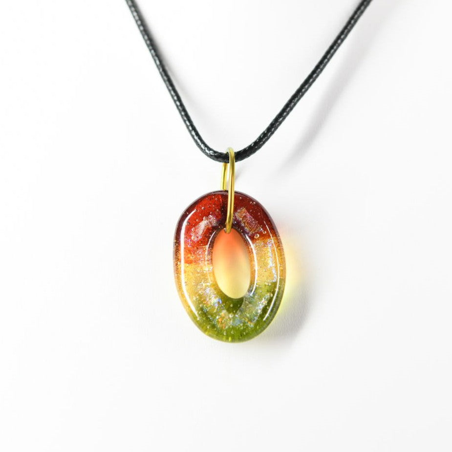 Fall Colors Dichroic Glass Pendant