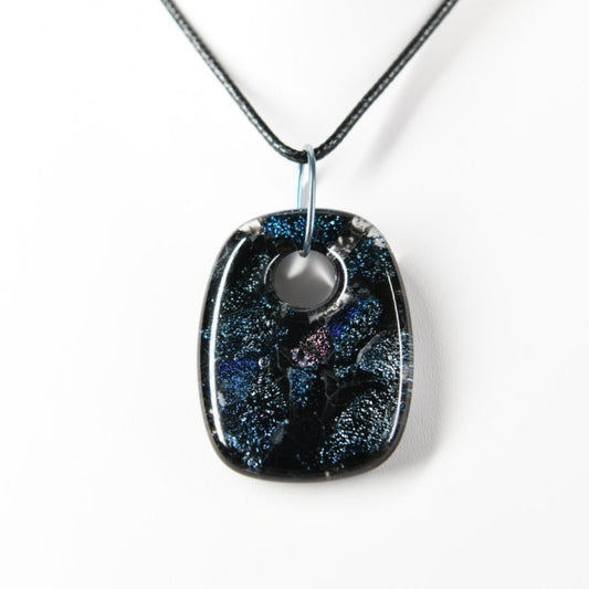 Light Blue Dichroic Glass Pendant