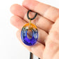 Blue and Yellow Dichroic Glass Pendant