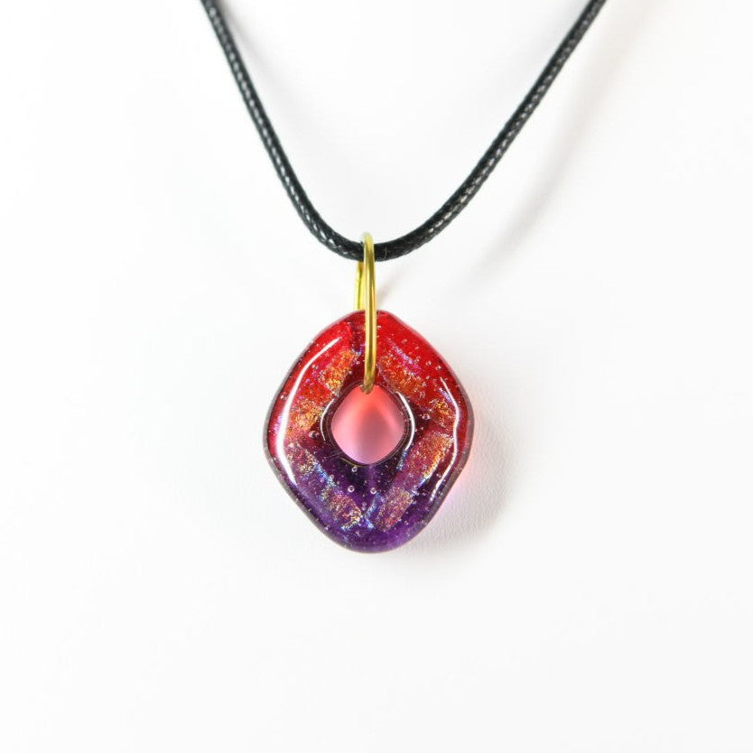 Purple Dichroic Glass Pendant