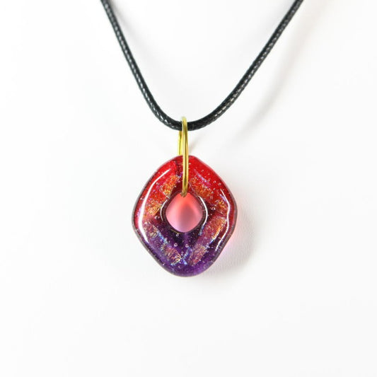 Purple Dichroic Glass Pendant