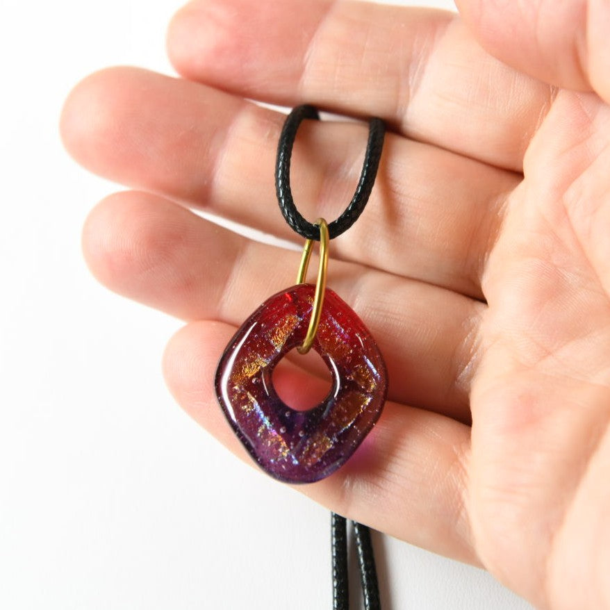 Purple Dichroic Glass Pendant