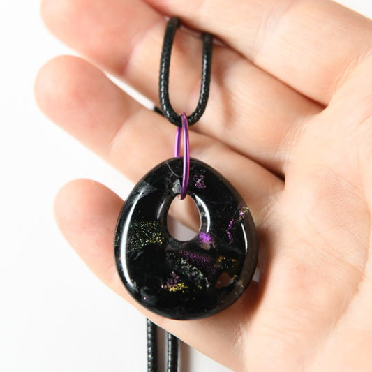 Multicolor Dichroic Glass Pendant