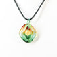Yellow and Green Dichroic Glass Pendant