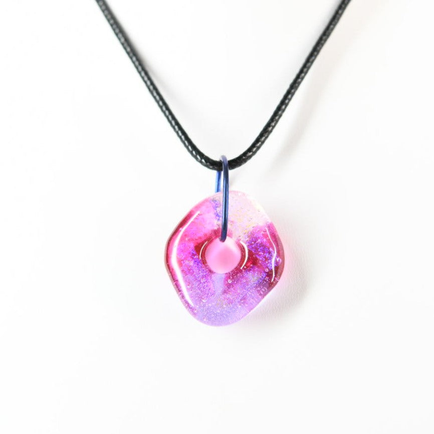 Pink Dichroic Glass Pendant
