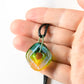 Green and Yellow Dichroic Glass Pendant