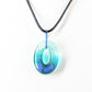 Blue Dichroic Glass Pendant