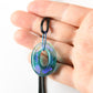 Blue Dichroic Glass Pendant