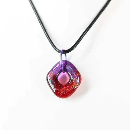 Purple Dichroic Glass Pendant