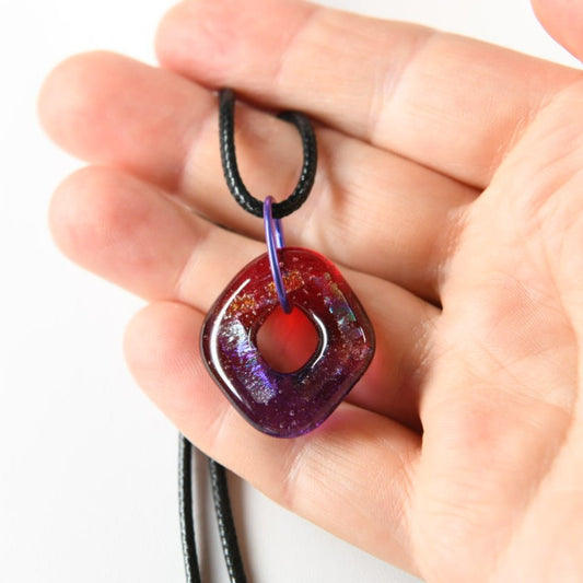 Purple Dichroic Glass Pendant