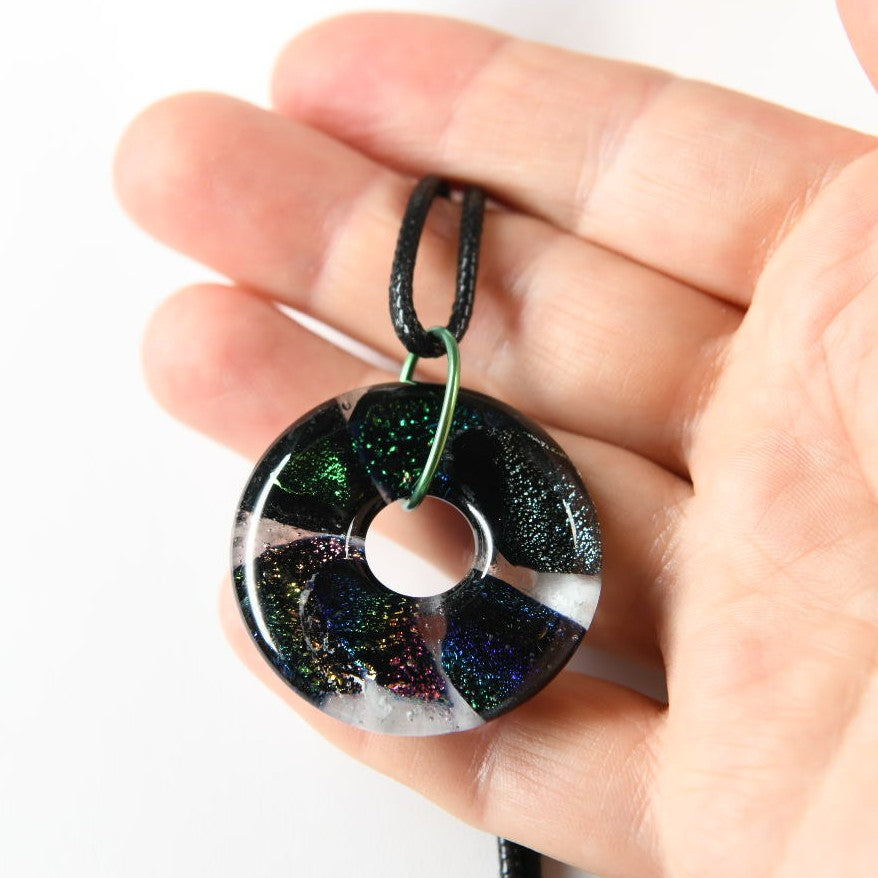 Rainbow Dichroic Glass Pendant